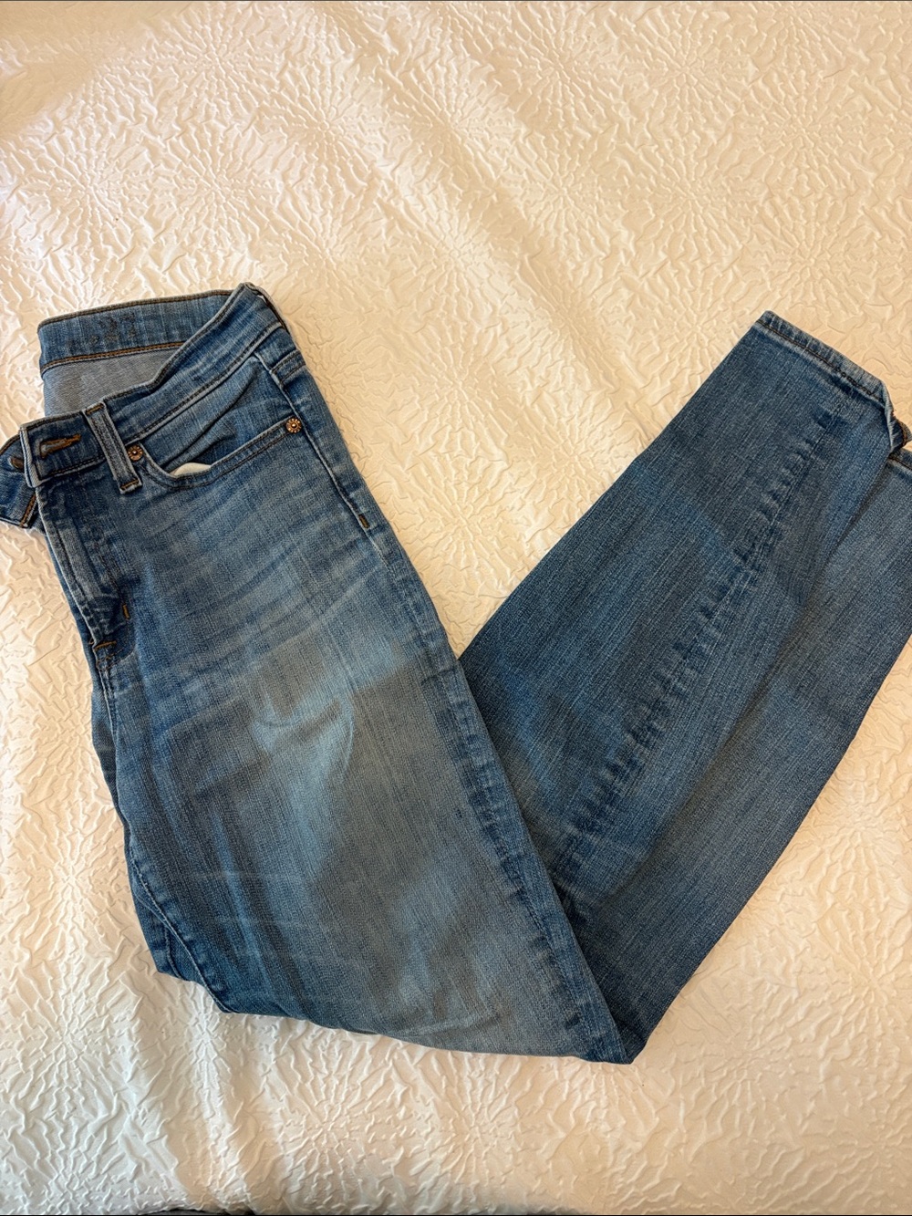 J. Crew Women's Skinny Jeans in Mid Blue Wash